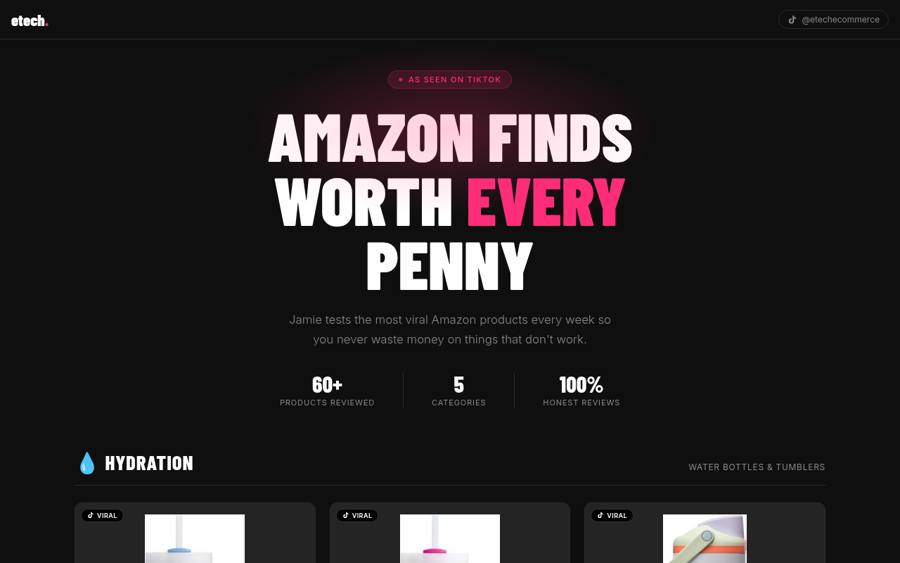eTech Reviews homepage